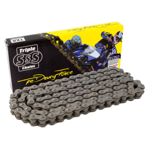 triple s Motorcycle o-ring chain black 520-100 link